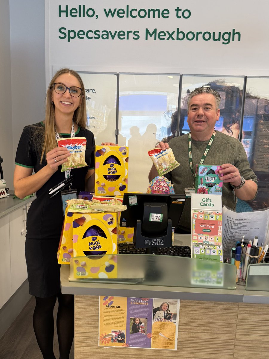 MexboroFoodbank's tweet photo. Huge thanks again to the fab team at @Specsavers in Mexborough for this amazing donation just before Easter! 👍🐣🐰🪺

Rebecca at Specsavers Mexborough

#Caring #Sharing #Business #Community https://t.co/u9DqRyl3Cz