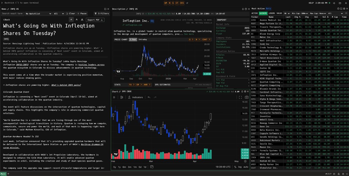 algo_portfolio_'s tweet photo. I actually managed to get in on $INFQ at $11.89 earlier this week.
#GodelTerminal https://t.co/C56nrP0TOW