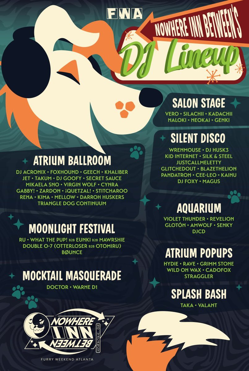 FurryTMZ's tweet image. 🆕 FWA drops massive DJ schedule with MULTIPLE dances going on at the same time! 🎉🎧🤩