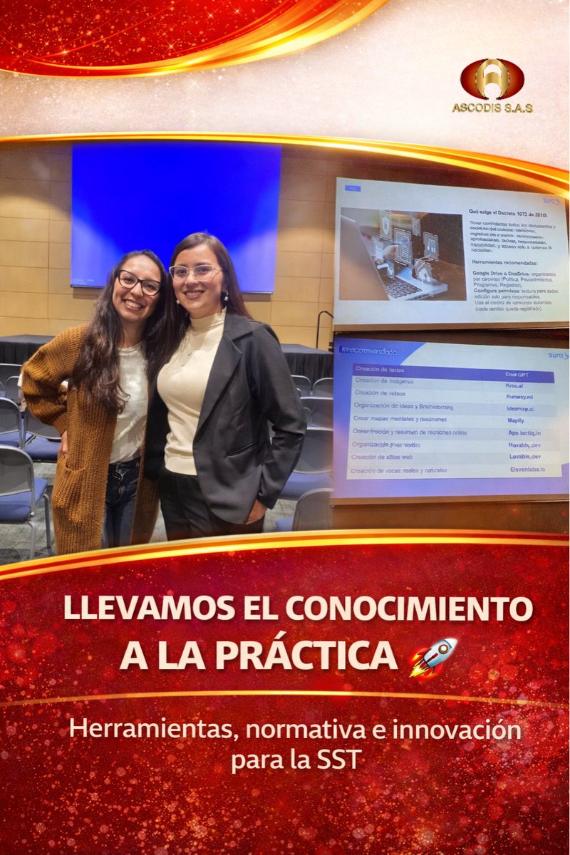 ASCODIS1's tweet image. ¡Capacitar es prevenir! 📚🦺
En ASCODIS seguimos fortaleciendo conocimientos para promover entornos de trabajo más seguros y saludables.
#ASCODIS #Capacitación #SST #SeguridadYSaludEnElTrabajo #PrevenciónDeRiesgos #TrabajoSeguro #CulturaPreventiva