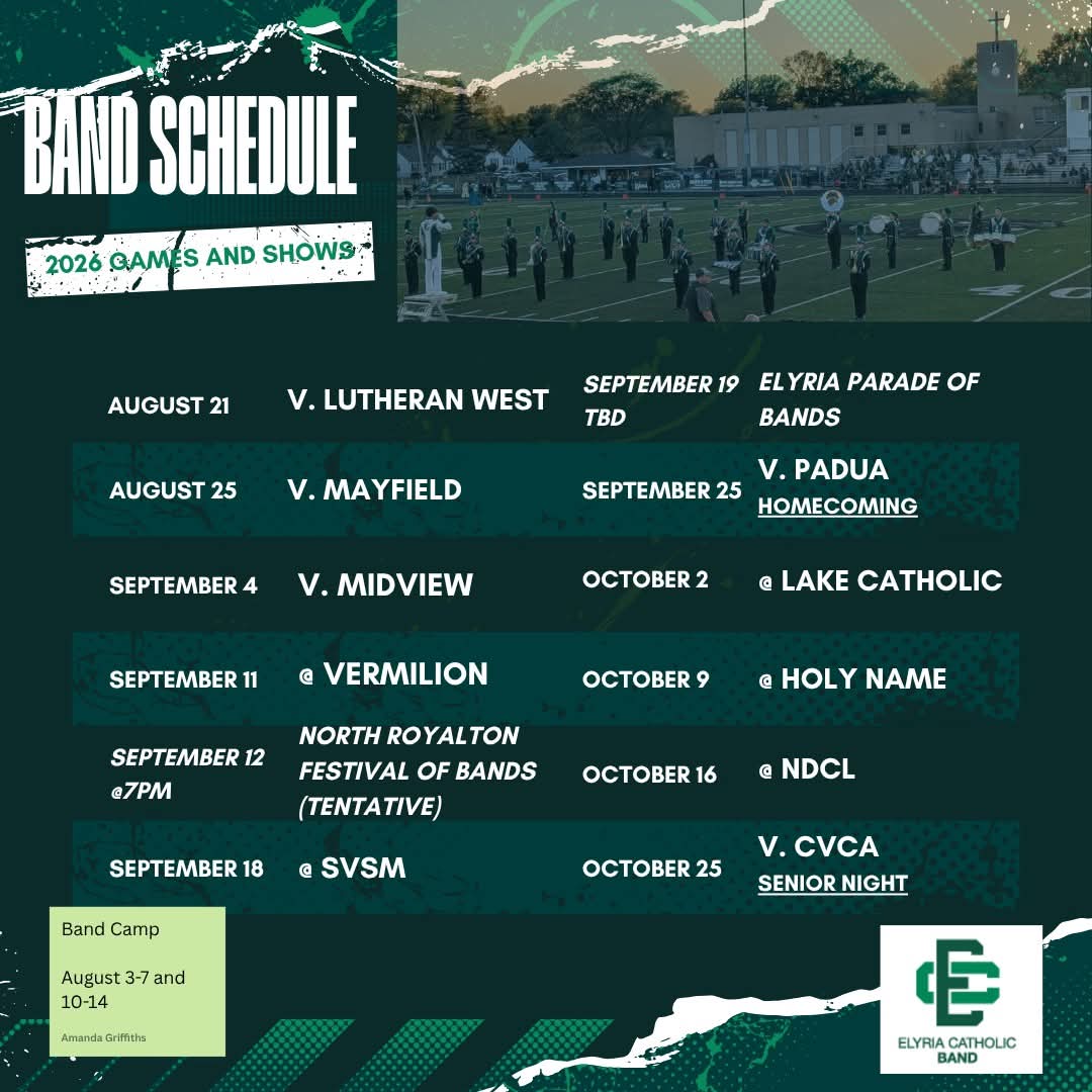 Elyria Catholic Marching Band tweet media