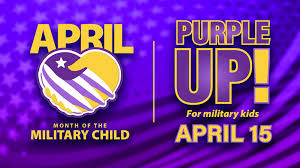 PCHSHalls's tweet photo. HEY PIRATES!!!
Purple Up - Wed. 4/15 for our Military kids in our schools/community!

Show your support!
💜💜💜💜💜💜 https://t.co/kEbdxgqg9T