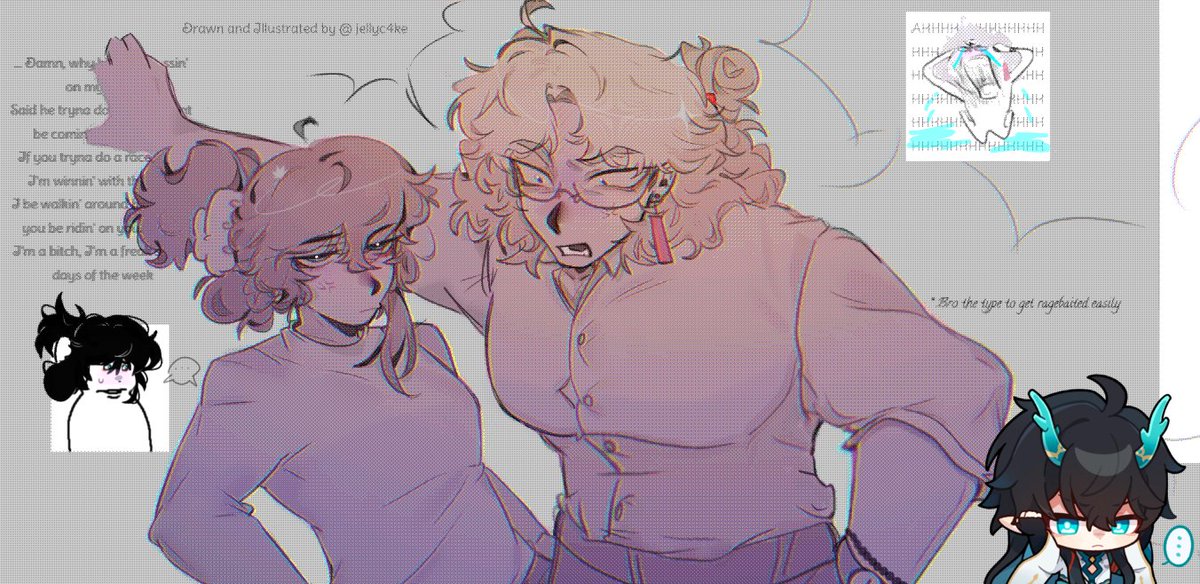 Jellyc4ke's tweet photo. Chrs: #danfeng #yingxing // #yingfeng
Gift art !! Au belongs to @ybbshieru https://t.co/59jVidCLJu