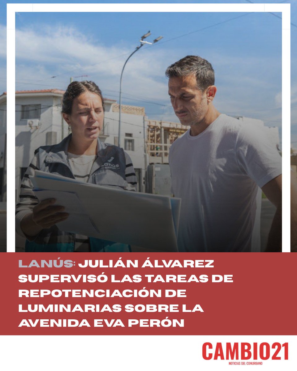 Julián Álvarez supervisó las tareas de repotenciación de luminarias sobre la avenida Eva Perón.

Nota completa: Link en bio
<a href="/aJulianAlvarez/">Julián Álvarez</a>