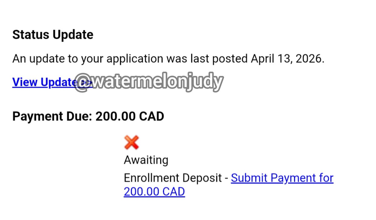 watermelonjudy's tweet image. I GOT ACCEPTED. BUT I STILL MIGHT LOSE IT.

I was accepted to Dalhousie University for my MASc in Industrial Engineering, but I had to defer to September 2026 because I am still stuck in Gaza.

Now I need to pay a 200 CAD enrollment deposit just to keep my place.

PLEASE SHARE.🙏