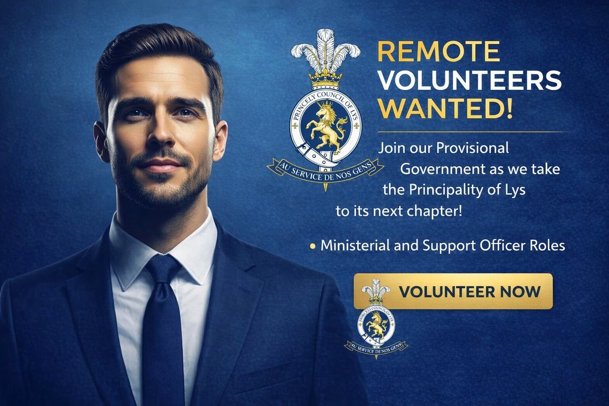 LysGov's tweet image. Lys is growing and so must its leadership.
As we transition to our full Council of Ministers in November, we are opening applications for key ministerial roles.
If you believe in the future of Lys, this is your moment to help shape it.
#LysGov #CouncilofMinisters #MinisterofState