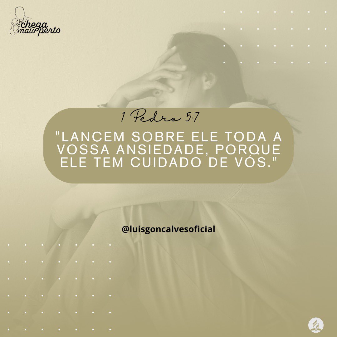 O Chega Mais Perto de hoje é sobre I Pedro 5:7. Essa passagem é um convite direto ao descanso da alma. Deus não quer que você carregue sozinho o peso das preocupações, medos e incertezas. Ele te chama para entregar tudo — não apenas uma parte, mas toda ansiedade.