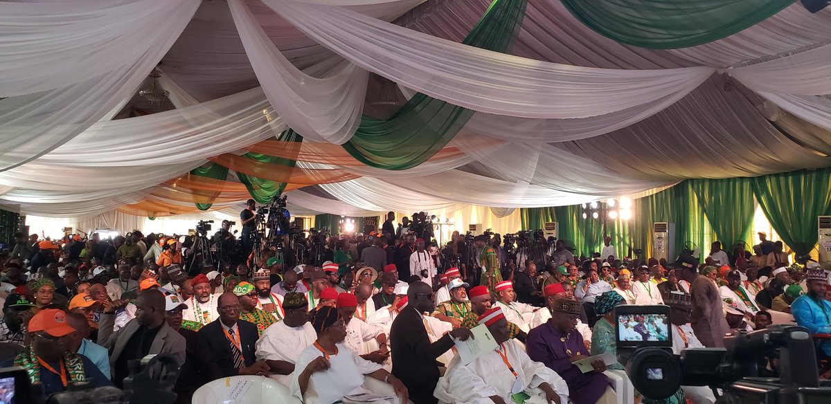 ADCVanguard_'s tweet photo. Against all odds.

Victory at last.

The African Democratic Congress has just shaken hands with paradise!

Senator David Mark will be scented.

Rotimi Amaechi, Rabiu Kwankwaso, Peter Obi, Atiku Abubakar, Ogbeni Rauf Aregbesola, and Aminu Tambuwal will all be elected!

Nafiu Bala will be humiliated. 

And at long last… Nigerians will be liberated!