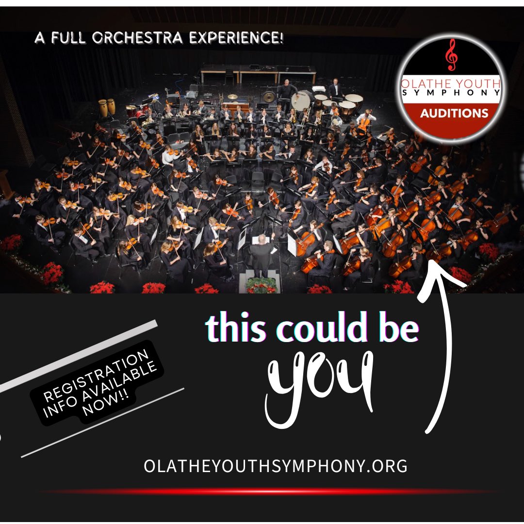 OYSymphony's tweet photo. TIME IS TICKING ⏰ ! Wanted talented young musicians! STRINGS, BRASS, WOODWINDS, PERCUSSION! Audition today for 𝐎𝐥𝐚𝐭𝐡𝐞 𝐘𝐨𝐮𝐭𝐡 𝐒𝐲𝐦𝐩𝐡𝐨𝐧𝐲! Learn more about OYS https://t.co/Ywm1Qc00lr!  Ready to register? https://t.co/Aw44OnvINj
@ABanikowski https://t.co/IClev3weWh