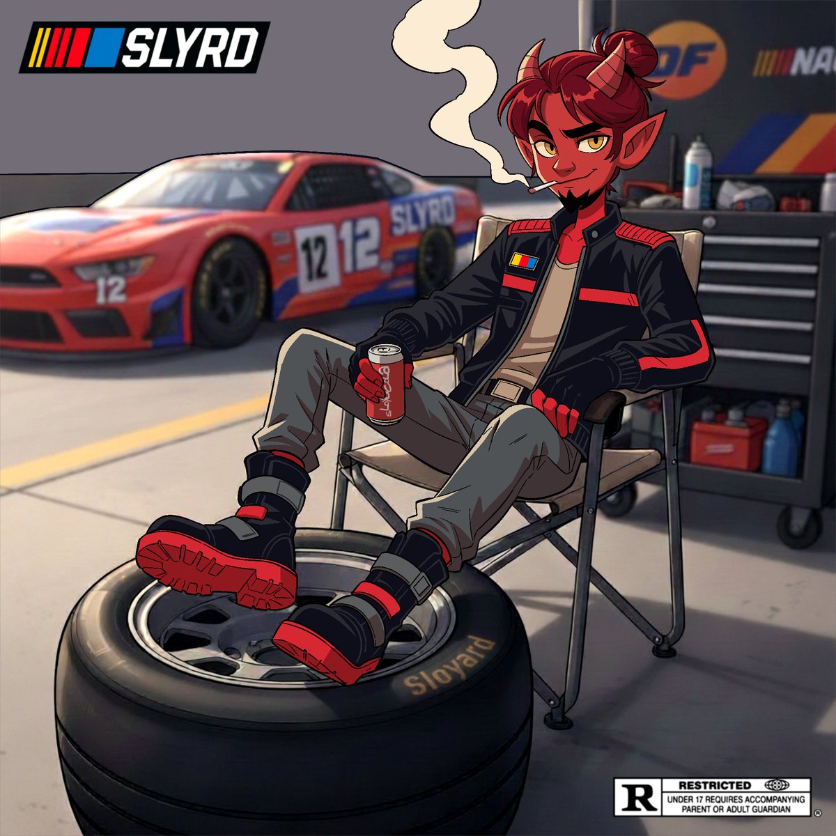 Horns up. Feet on the tire. Cigarette lit.
He lives in the garage. And the garage has rules.

Here's how it works:

Climb the Discord ladder → Claim your GTD in the garage.
The "Activeness" role isn't a badge; it's a key.
We don't reward numbers; we reward presence.

Come join