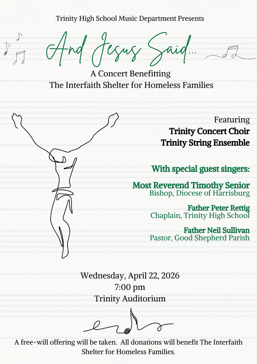 🎵 One Night. One Community. One Purpose. 🎵

April 22 | 7 PM
Trinity HS Concert (Free!)

Support Interfaith Shelter for Homeless Families - every note brings hope. 💛