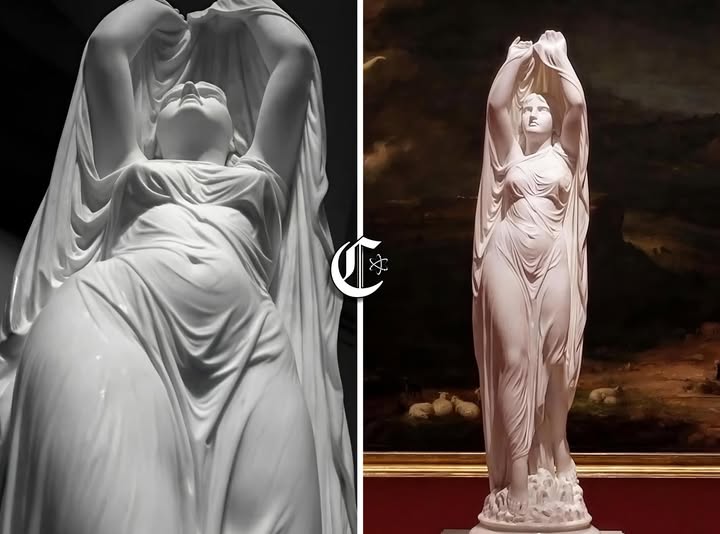 Parece tela mojada pegada a la piel, pero en realidad es mármol tallado hace más de 160 años. La obra Undine Rising from the Waters, creada en 1860 por Chauncey Bradley Ives, logra un efecto tan realista que hace dudar a cualquiera que la observa