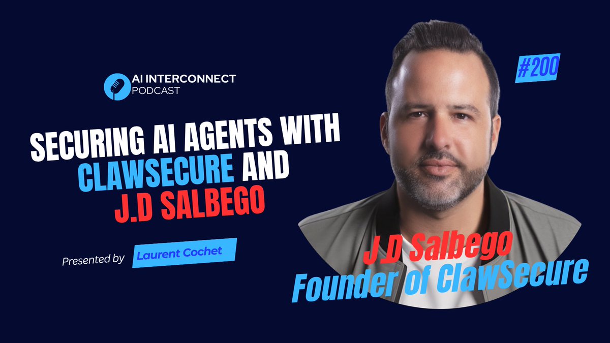 Securing AI Agents with <a href="/ClawSecure/">ClawSecure</a>  and J.D Salbego youtu.be/x2Wr2FAK28k?si… via <a href="/YouTube/">YouTube</a>