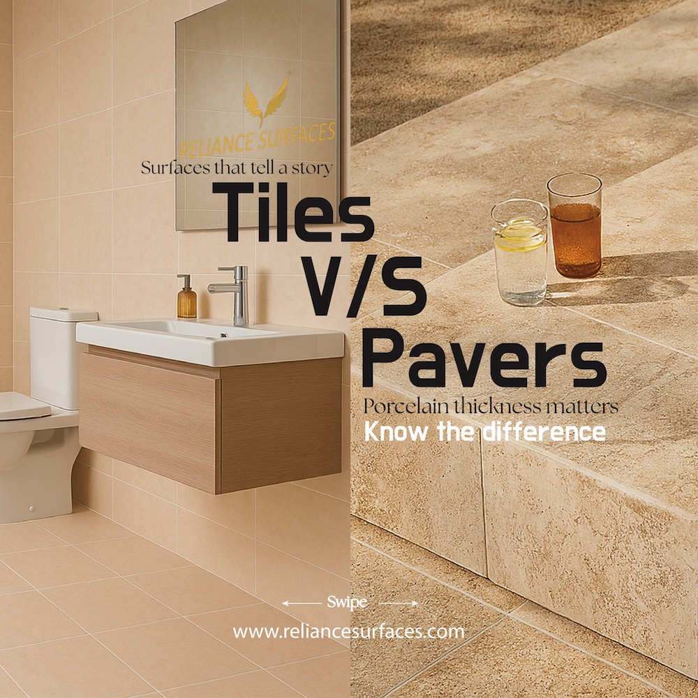 RelianceStones's tweet photo. Porcelain thickness matters.
🏡 6–12mm → Indoor tiles
🌿 20mm → Outdoor pavers
Not interchangeable. Choose the right surface.
Surfaces That Tell a Story. https://t.co/QRtFxmfIfQ