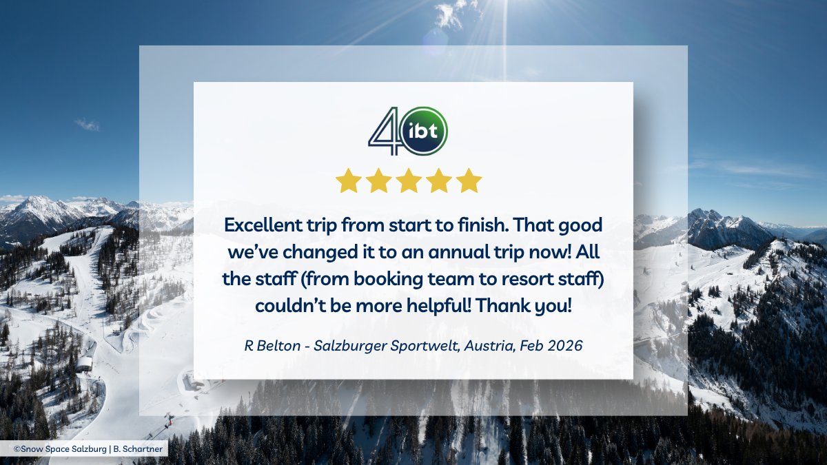 ibt_travel's tweet image. At IBT Travel, we focus on building client relationships that last for years, so feedback like this really means a lot to us. 🙌

If you’re interested in booking a school ski trip, follow this link: ibt-travel.com/get-a-quote/

#FeedbackFriday #ClientFeedback #HappyCustomer #SkiTrip