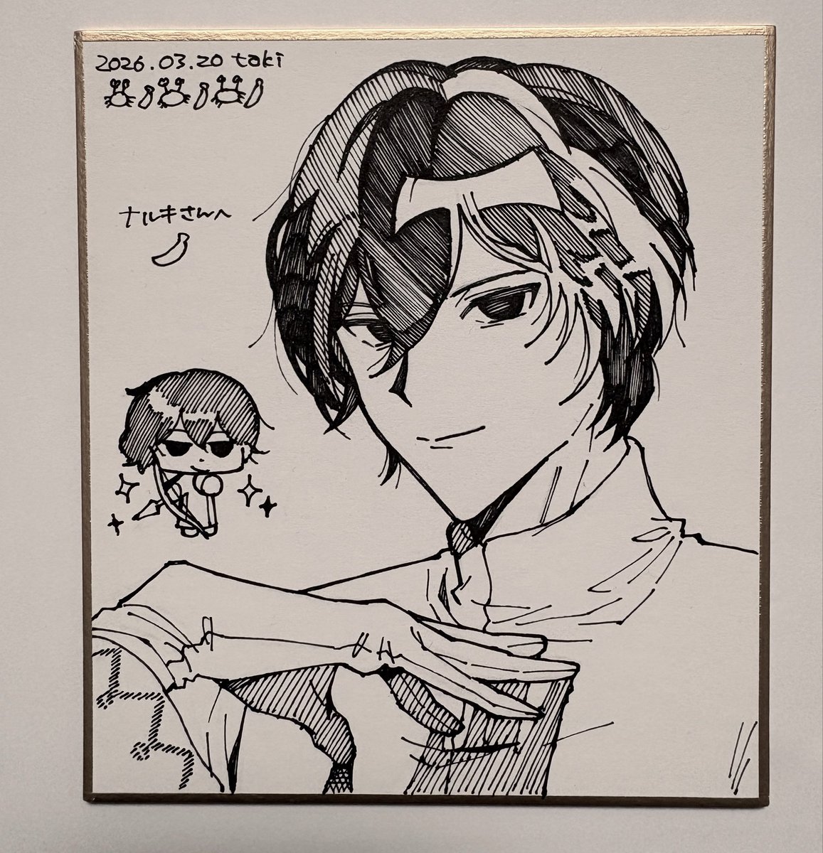 時差があってアレなんですが、春コミ時に色んな方から色紙を交換さしてもらいアルジュナと原田を描いてもらいました🥳自慢です
1枚目からtakiさん、ぴよさん、犬川さんです。

交換ありがとうございました!
今どの壁に貼るか検討しています🙏 