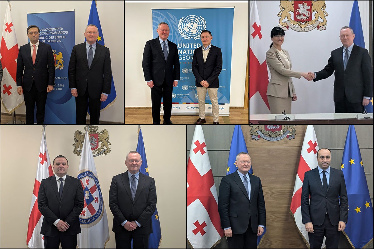 CommissionerHR's tweet image. Visit to #Georgia, day 1: gaining a deeper understanding of pressing #HumanRights issues. Met with the Minister of Internal Affairs, the State Minister for reconciliation and civic equality, the Auditor General, the Public Defender, and representatives of civil society and int'l