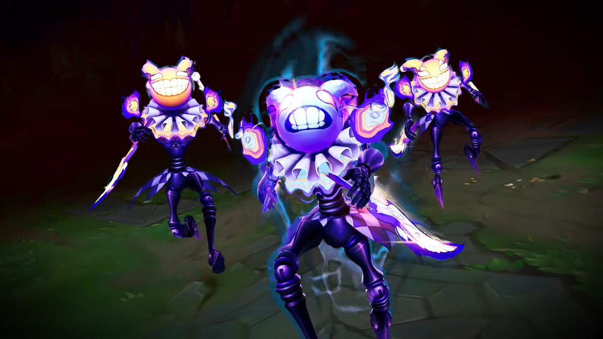 HeyShuggie's tweet image. 👀 | TIERS DAS SKINS DO PATCH 26.09

▸ Annie Visão Demoníaca - Tier Épico
▸ Kindred Visão Demoníaca - Tier Épico
▸ Shaco Visão Demoníaca de Prestígio - Tier Mítico
▸ Vayne Maldição Demoníaca - Tier Lendário

Obs.: A Annie, os Kindred e o Shaco de Prestígio serão skins do