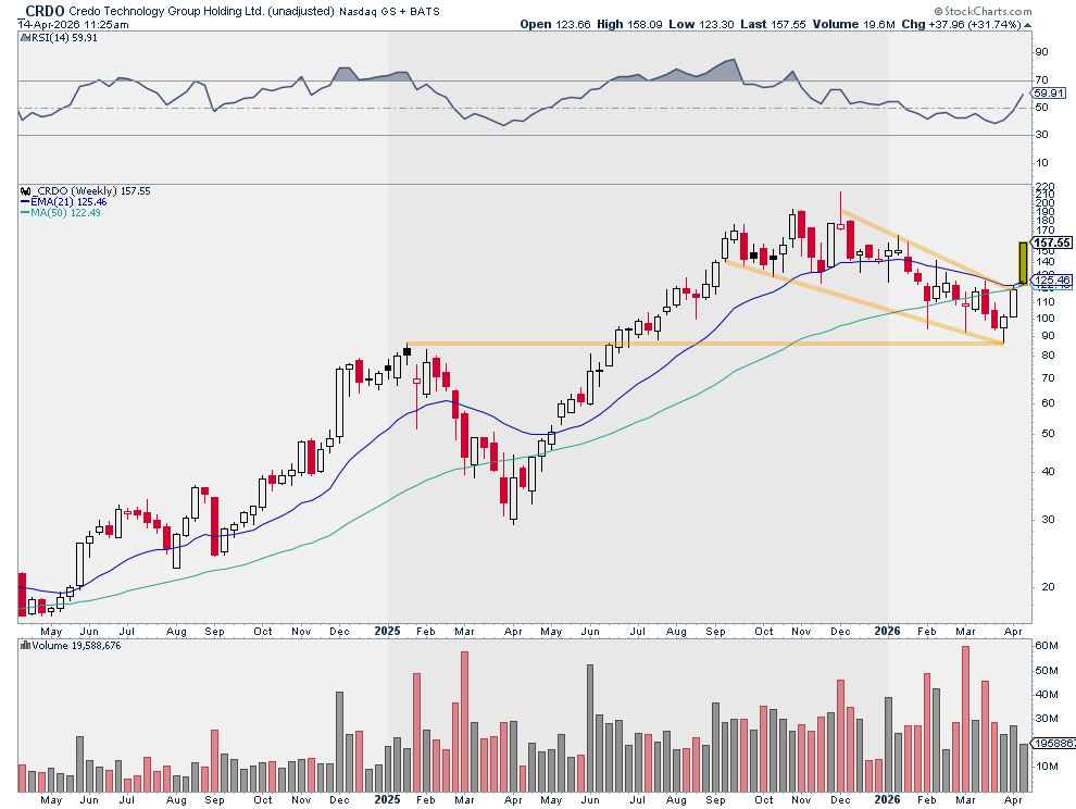 $CRDO +32% on the week