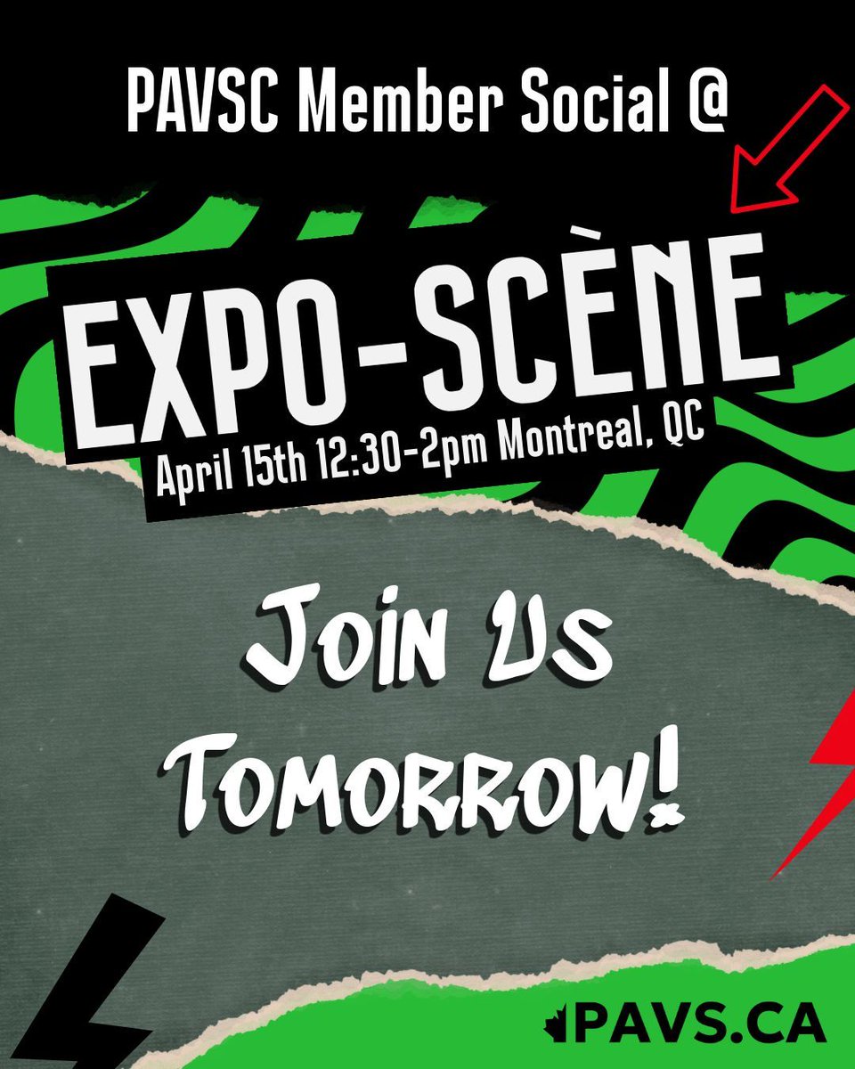 Our Member Social at Expo-Scène is tomorrow. This is your last chance to register through the Event Calendar in the Control Room Member Portal. Join us for a relaxed gathering with the PAVSC community.
#PAVSC #ProAV #CanadianAV #MemberSocial #ExpoScene
