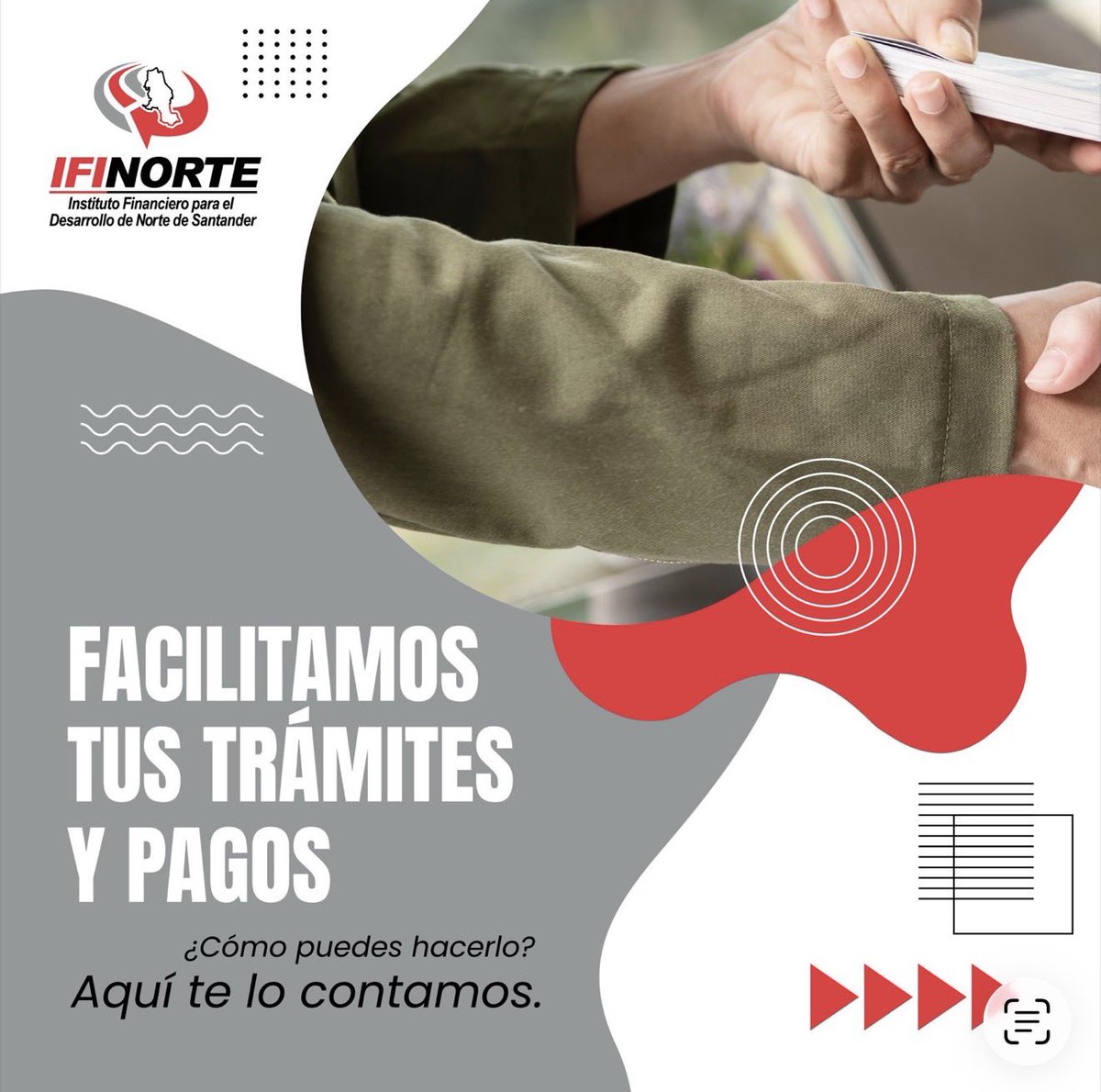 IFINORTE_'s tweet photo. En IFINORTE facilitamos tus trámites y pagos 💼
Realiza tus pagos en puntos autorizados, bancos aliados o en línea vía PSE. Rápido, fácil y seguro.
#IFINORTE #PagosSeguros https://t.co/HUXFbVDhs3