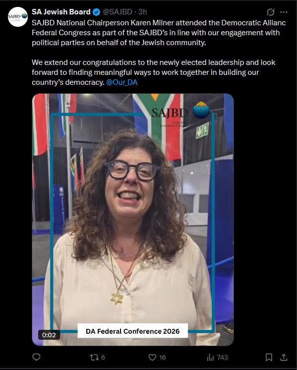 Israeli Settlers must leave South Africa