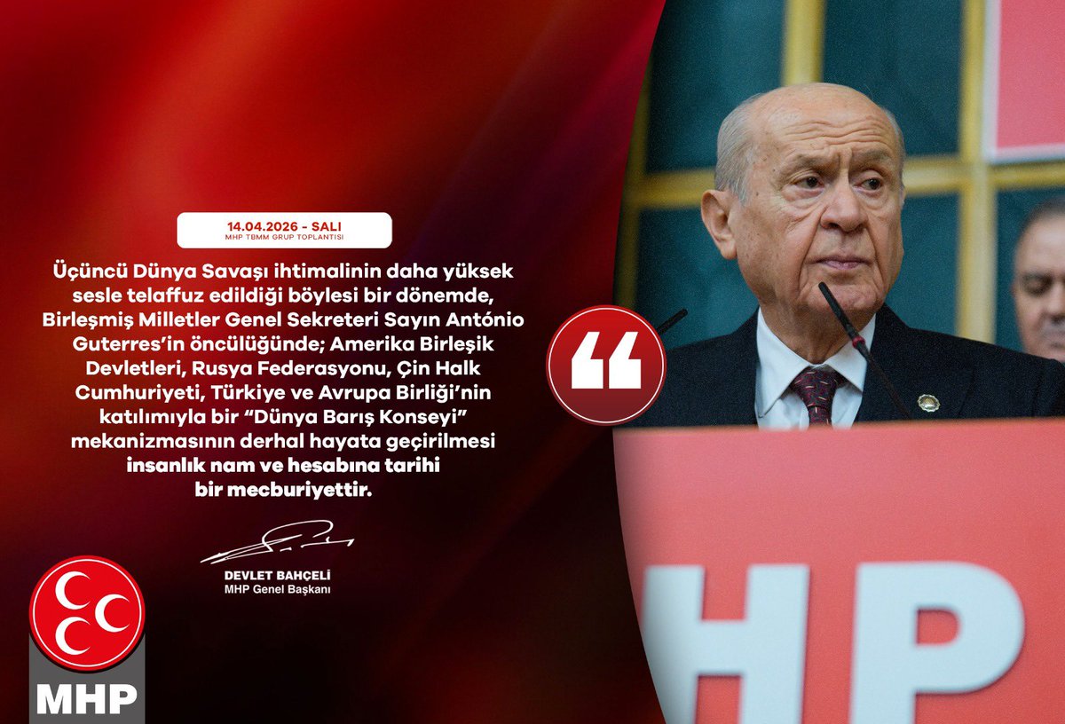 Üçüncü Dünya Savaşı ihtimalinin daha yüksek sesle telaffuz edildiği böylesi bir dönemde, Birleşmiş Milletler Genel Sekreteri Sayın António Guterres’in öncülüğünde; Amerika Birleşik Devletleri, Rusya Federasyonu, Çin Halk Cumhuriyeti, Türkiye ve Avrupa Birliği’nin katılımıyla bir