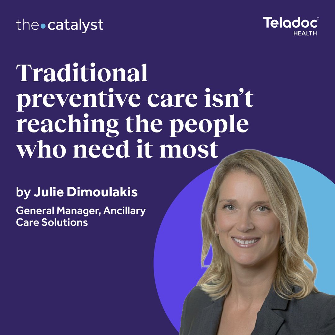 TeladocHealth's tweet image. When preventive care depends on in-person visits, hidden risks stay hidden. A more frictionless model helps people uncover health risks earlier and activates people to take action when it matters most: teladochealth.com/organizations/…

#VirtualCare #PreventiveCare