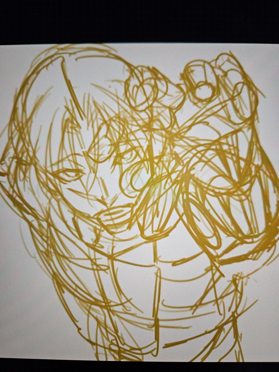 下書きから正解の線を見つけ出すのが極端に苦手な我、手が止まるの巻