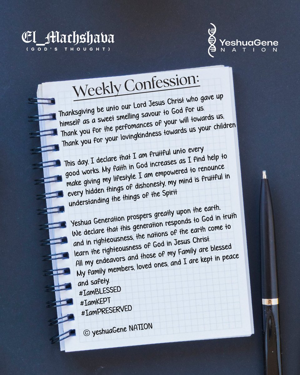 YeshuaGene's tweet photo. Giving is not an act done by feeling, rather, it's an act propelled by faith, and it must perpetually be the believers' lifestyle, for the just shall live by faith.

Be blessed by God's Thoughts shared above, and do well to prayerfully say the confessions.

© YeshuaGeneNATION https://t.co/RgsOZpk055