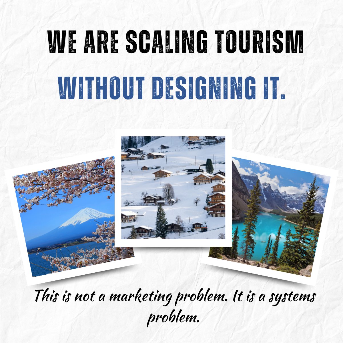 richjjuls's tweet image. Tourism is scaled before it’s designed.

We promote first, structure later—then deal with leakages, pushback, and weak returns.

This isn’t marketing. It’s a systems failure.

Treat tourism like infrastructure—or expect fragile growth.

#TourismDevelopment #GovernanceMatters