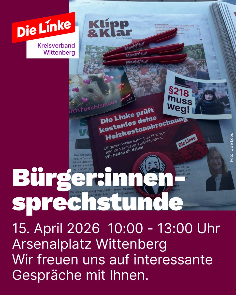 KvLinke's tweet photo. Wir sind für Sie da, kommen Sie vorbei und reden mit uns. https://t.co/8IvjKBG51E