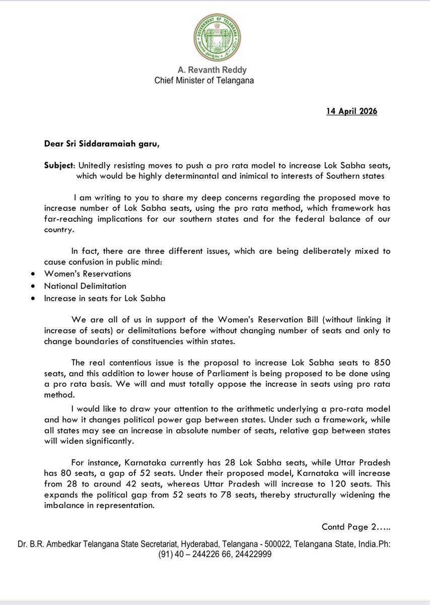 Revanth Reddy tweet media