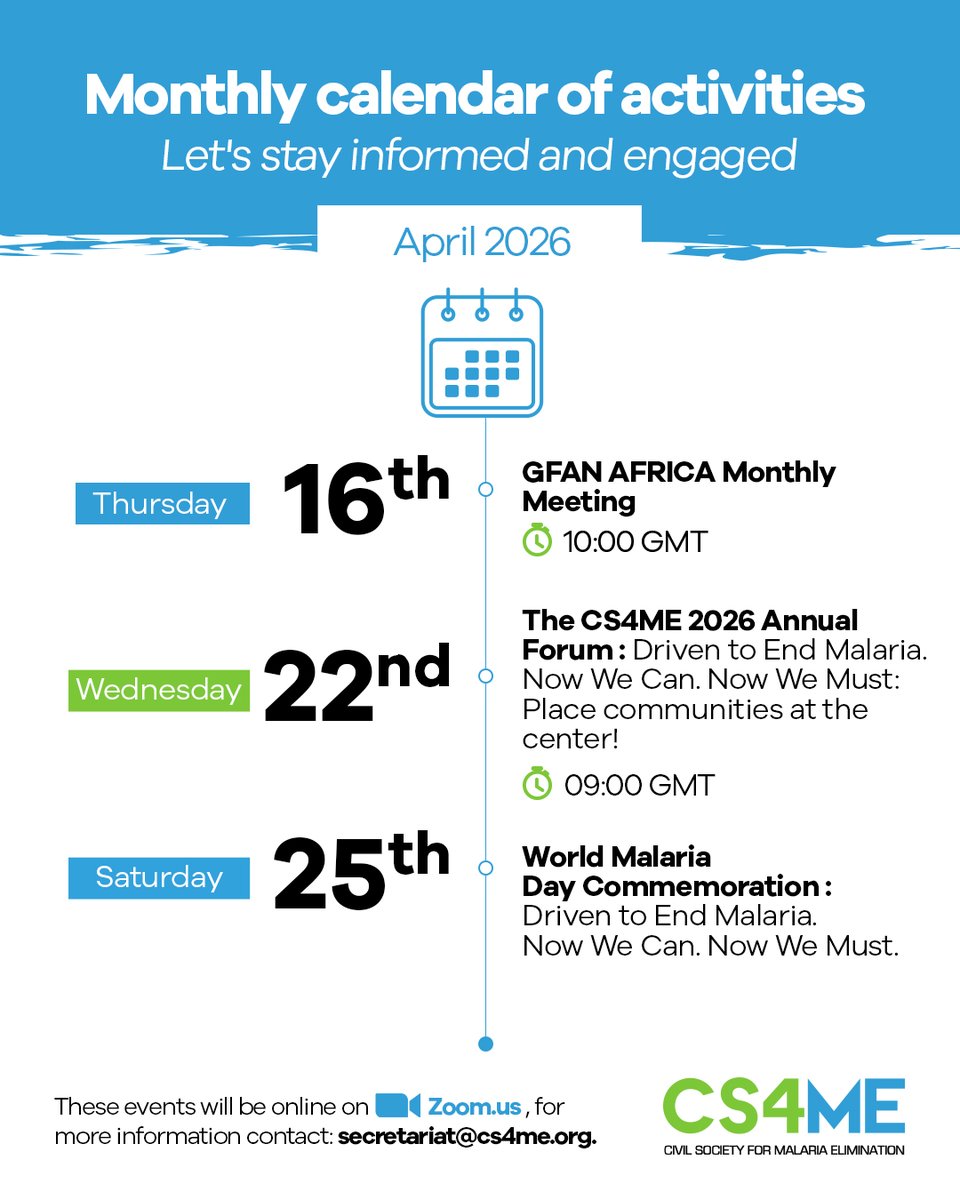 Civil Society For Malaria Elimination (CS4ME) tweet media