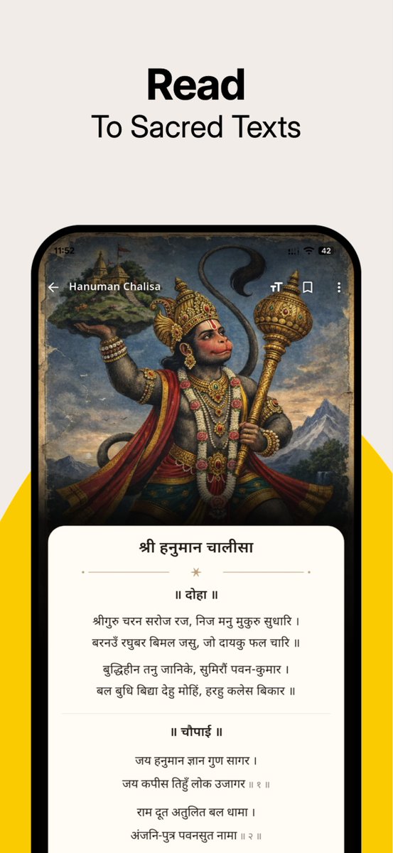 ambuj_rajput's tweet photo. Looking for a simple devotional app?
Try Dainik Sadhana 🪔
Read Aarti, Katha, Chalisa, Mantras and more, anytime.
Android: https://t.co/csMamvYkFn
iPhone: https://t.co/X1c8nQlFrk
#DainikSadhana #Chalisa #Katha #DevotionalReading
#hanumanjanmotsav #hanumanchalisa #Sanatan #hindu https://t.co/9hjPbDm8m4