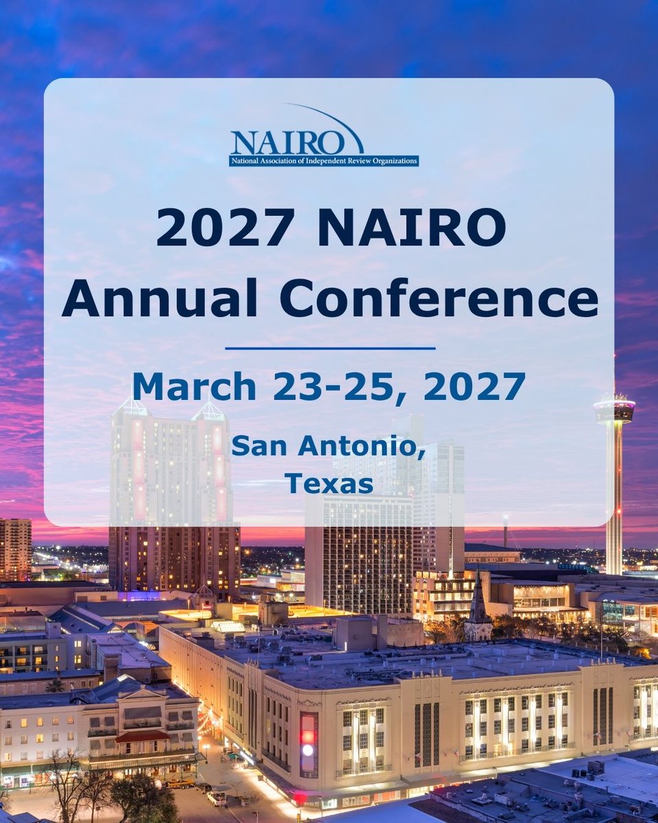 Save the date!!

It's never too early to mark off your calendars for the NAIRO 2027 Annual Conference. Join us March 23-25, 2027, in San Antonio, Texas!
Learn more: bit.ly/4tkz9jd