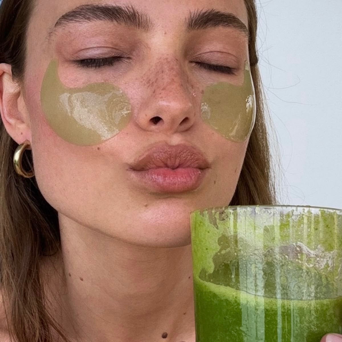 isilsun's tweet photo. green juice and eye patches https://t.co/LaxOG1OqVj