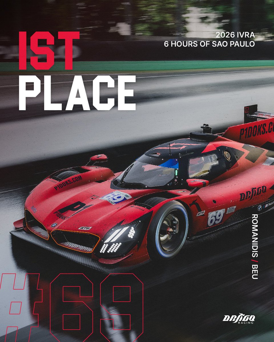 DragoRacing69's tweet photo. P1 in Brazil at the @IVRALeague Sao Paulo 6h.

Michael and Niklas took home a solid victory this weekend to extend our win stream to 5/5 races! 🔥

Next up: Monza on 09.05 https://t.co/3ZYu5AhBdj