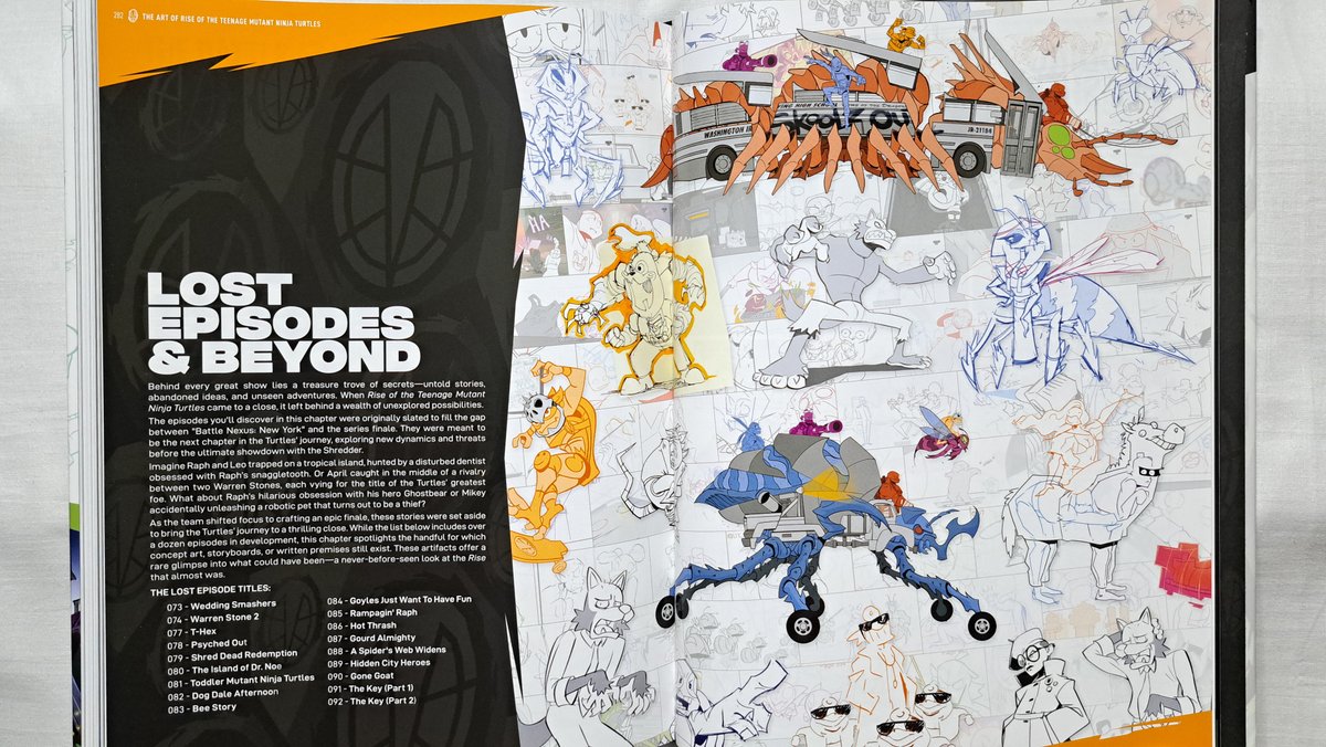 The Art of Rise of the Teenage Mutant Ninja Turtles is out today!
It's a superb volume of concept art, storyboards, unused material, creator insights, and more, across its 320 pages 🥷🐢

Read my review with more previews below 👇
