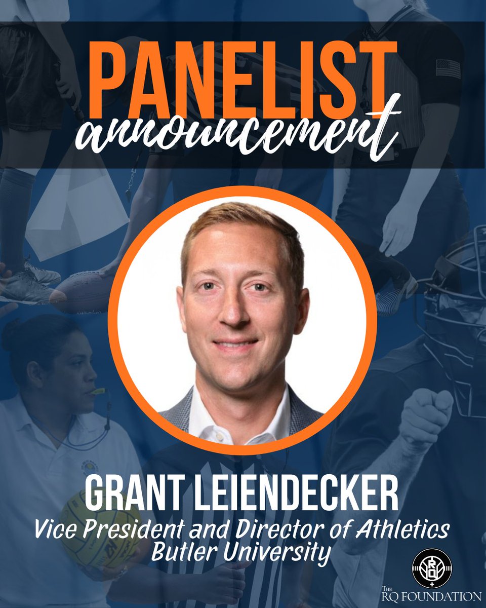 RefQuestPlus's tweet photo. We're excited to welcome @ButlerAthletics Vice President and Director of Athletics @G_Leiendecker22 as a panelist for the upcoming RQ Foundation Fundraiser!  

Details:
📅: April 25 
📍: Turntable (6281 N. College Ave., Indy) 
⏰: 5-8pm

🔗: https://t.co/3nmJuZIPc4 https://t.co/n4evoRvN6b