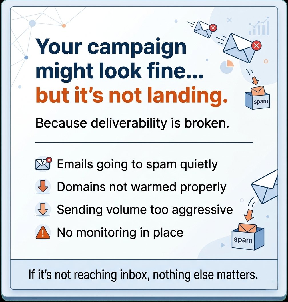 abukawserahamed's tweet photo. Campaign looks good.
Copy looks strong.
Still no results?
Check where your emails land.
#ColdEmail #LeadGeneration #B2BMarketing #EmailDeliverability #ColdOutreach #EmailInfrastructure #OutboundMarketing https://t.co/590NCIWt4z