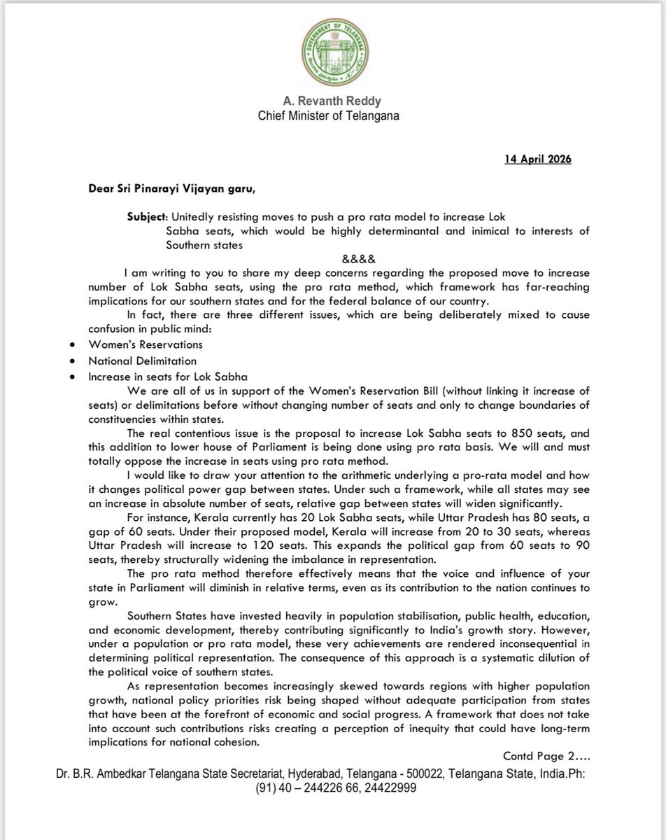 Revanth Reddy tweet media