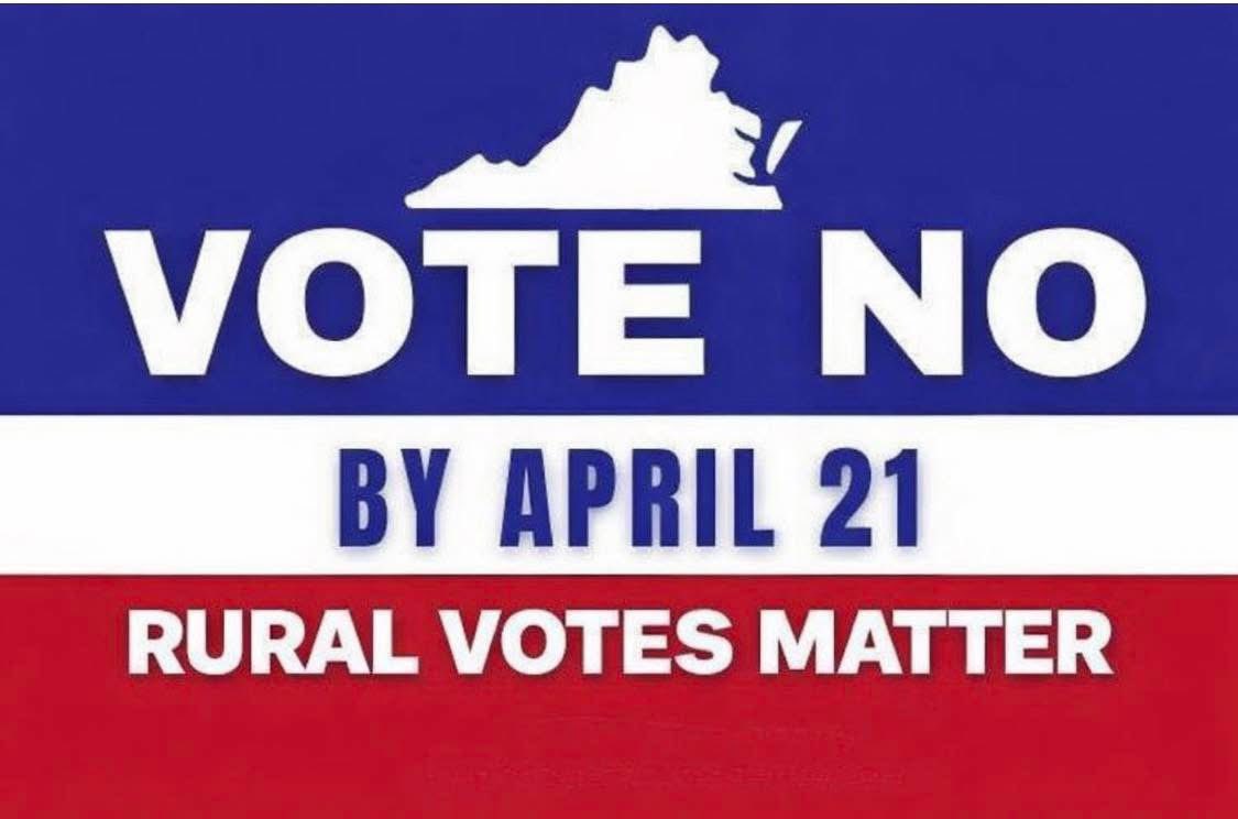 Election Day is one week from today (Tuesday 4/21) but you can vote now and VOTE NO to save rural votes.

Don’t let the rigged maps rob your neighbors of their votes and their voice in the Congress!