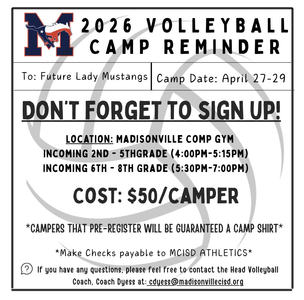 Don’t forget to get signed up!