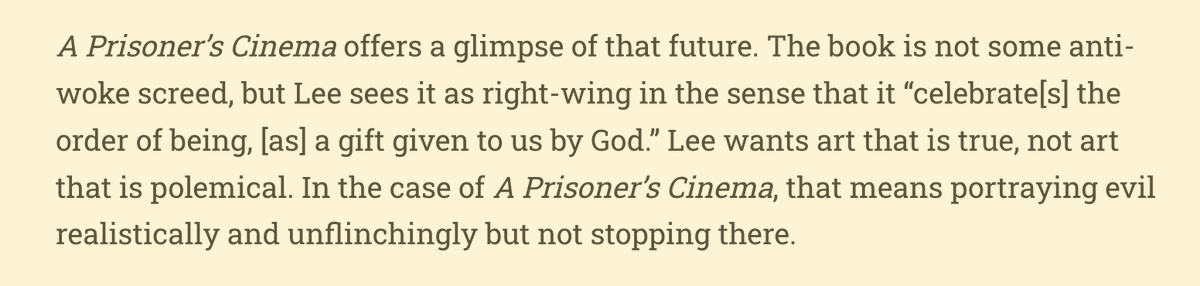 Really good review of a book that is way more complex narratively and thematically than what can be easily reduced to "politics."

<a href="/justindeanlee/">Justin Lee</a> is a fantastic writer whose work deserves far more attention.

Please read this review from Ben Christensen.