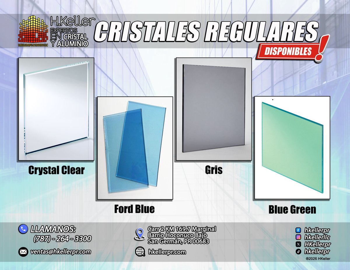 HKellerpr's tweet image. #HKeller #aluminio #cristales #CrystalClear #CristalGris #bluegreen #FordBlue #puertorico #cristalesregulares
