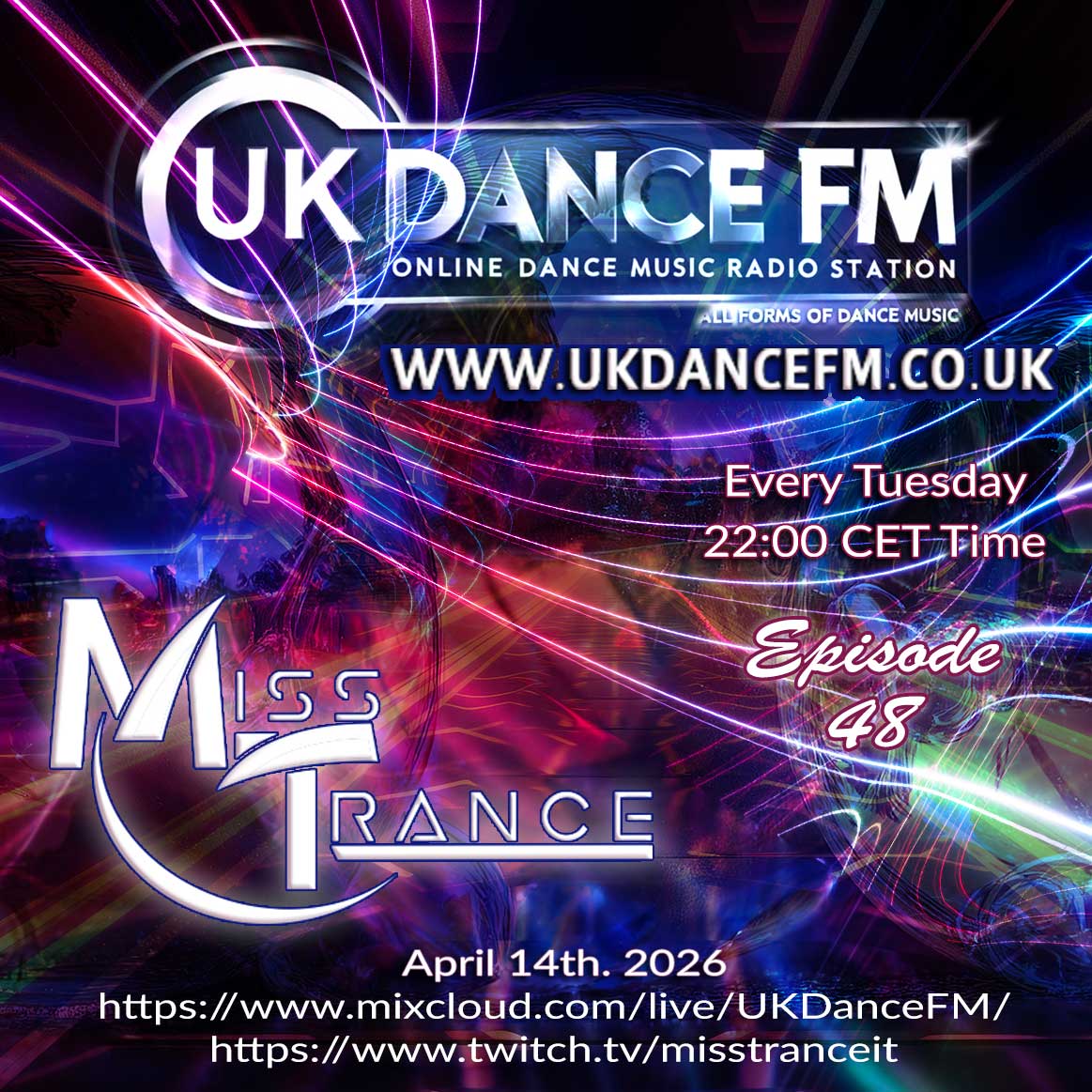 MissTranceIt's tweet photo. ...and here we are. Another Tuesday waiting for a new playlist and #trance vibes on Uk Dance FM
I'm ready, are you? I'll see you at 10:00 PM for two hours of company.
Kisses MissTrance
https://t.co/6UYVw5N3A0
https://t.co/2XhSGh9De0 https://t.co/2QGWKGbMqd