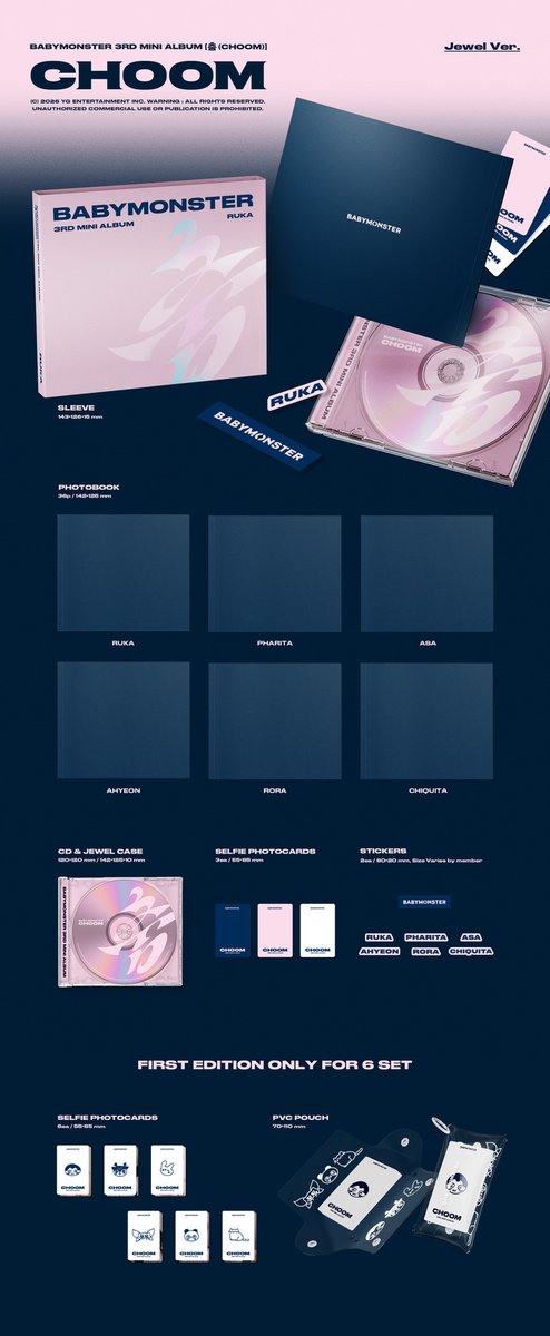 Nareumverse's tweet photo. ✨Babymonster Choom CG✨

📀 Album : 15 € 
💿 Jewel Case : 11 €
☘️ POB Makestar A : 7.5 €
👠 POB Weverse D : 7 €

📅 Deadline : 1 mai – 20h
💳 Paiement : PayPal
📍 RMP : Lille / Paris

📌 Commande ici : https://t.co/7NpwMiyIpI

*FDP KR→FR + douane inclus dans les prix https://t.co/Kf6r6ttmIV