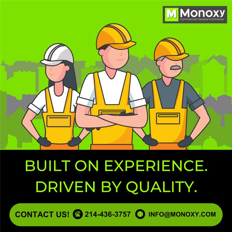 Monoxy3's tweet image. Building more than structures, we build trust.
From concept to completion, our team ensures every commercial project in Dallas is handled with efficiency &amp;amp; expertise.

#DallasConstruction #CommercialConstruction #DallasTX #ConstructionExperts #BuildWithConfidence #CommercialBuild