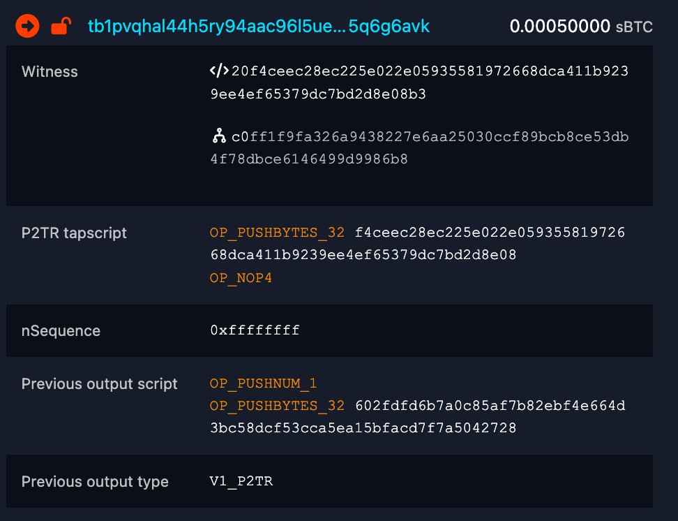 Quick question:

In tapscript,
0xB3 shows up as OP_NOP4.

Anyone knows what this is actually reserved for? 👀